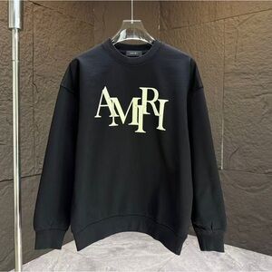 AMIRI Black Sweatshirt with Cream Logo